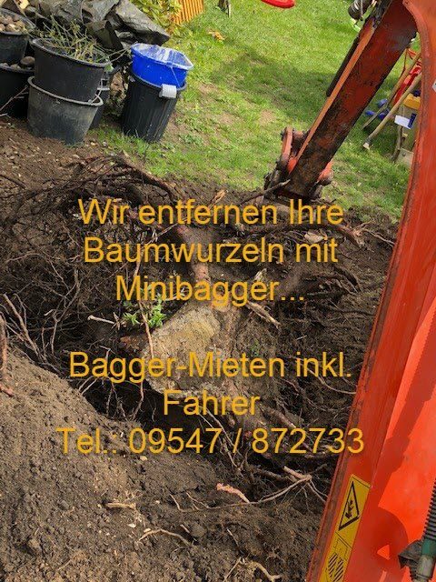 Minibagger Bamberg mit Fahrer Foto 5