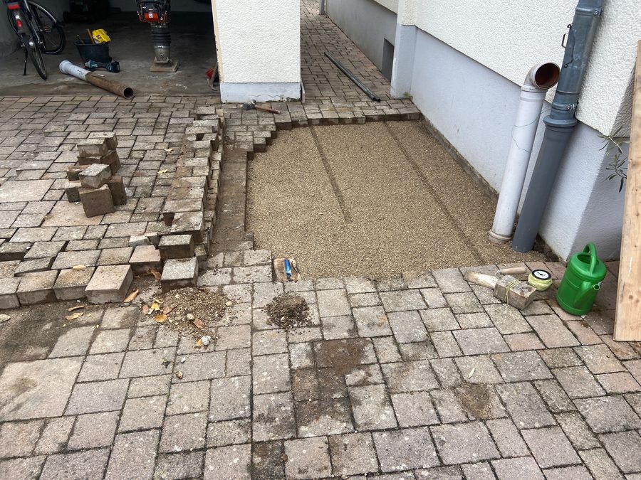 Pflasterflaechen vorbereiten Bamberg